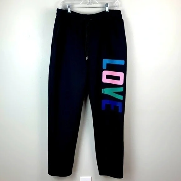 Love Moschino Scuba Logo Print Drawstring Track Pants NWT - Picture 6 of 8